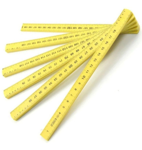 Kit 5x Metro Sueco Trena Fibra De Vidro 10 Dobras 2 Metros 1