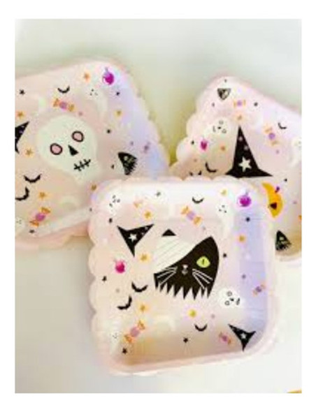 10 Platos Halloween Poliipapel Cuadrado Pastel 17 Cm 1 10 Platos Halloween Poliipapel Cuadrado Pastel 17 Cm 1