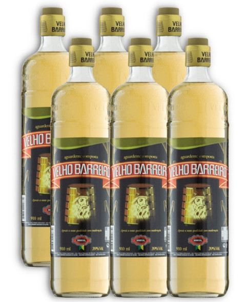 Aperitivo Destilado Cachaça Velho Barreiro Gold X6u 910ml 0 Aperitivo Destilado Cachaça Velho Barreiro Gold X6u 910ml 0
