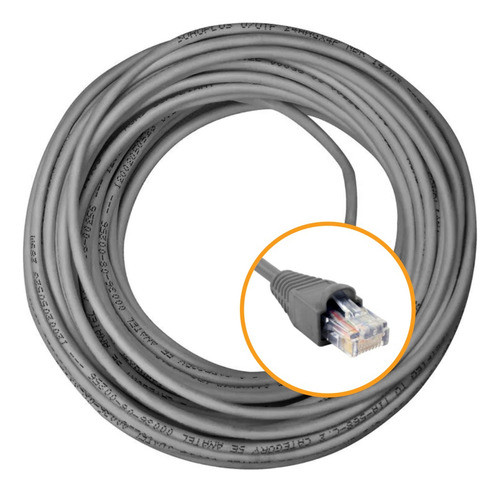 Cabo De Rede 8m Cat6 Furukawa Rj45 Cinza Gigabit Super Veloz 0