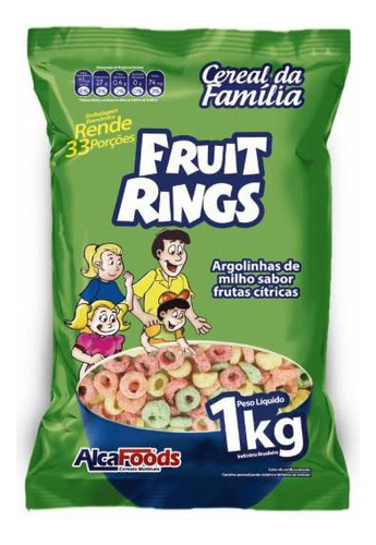 Cereal Fruit Rings Não Transgênico - Alcafoods 1kg 0