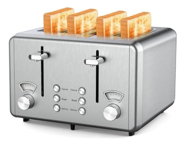 Whall Tostadora De Acero Inoxidable, Tostadora, 6 0