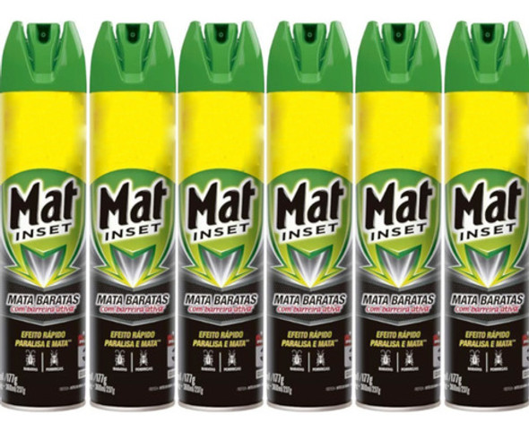 Combo 6 Dedetizador Anti Baratas Formigas Spray 360ml Mat 0 Combo 6 Dedetizador Anti Baratas Formigas Spray 360ml Mat 0