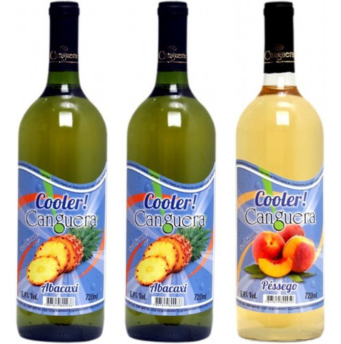 Kit 3 Coolers De Vinho Canguera - 2 X Abacaxi + 1 X Pêssego 0
