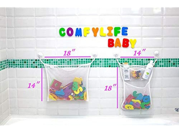 Comfylife 2 X Organizador De Juguetes De Baño De Malla 6 Ga 1
