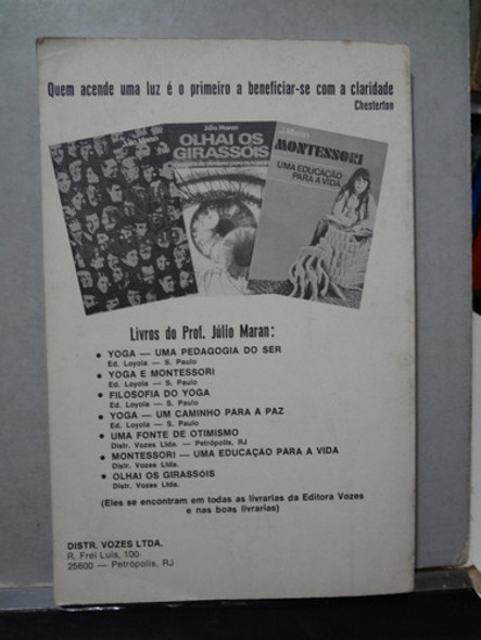 Livro Yoga Uma Fonte De Saúde E Energia Júlio Maran 1
