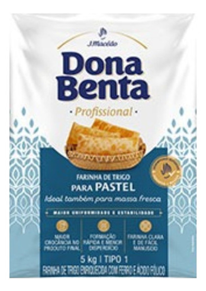 Farinha De Trigo Dona Benta Profissional Para Pastel  5kg 0