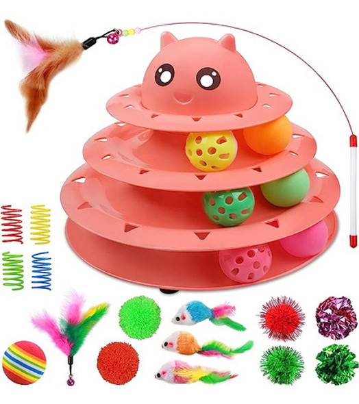 Juego Para Gatos Carrousel Calesita N1 En Usa Rojo  20 Acc 0