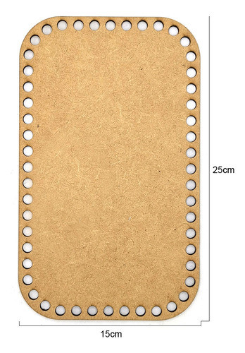 Base Retangular Mdf P/croche 25x15cm 1