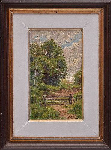 2179- Carlos Pinto Gomes Ose 49x66cm C/moldura. Porteira. 1