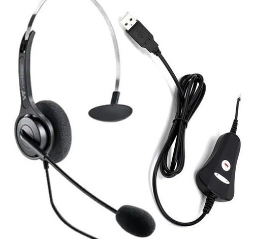 Auricular Vt1500 Usb Cabezal Callcenter T/ Plantronics Jabra 0