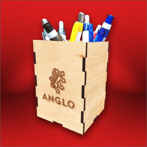 Portalápices De Madera Personalizado Corte Y Grabado Regalo 1