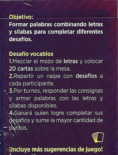 Vocablos Desafio Juego Cartas Tinkuy 1