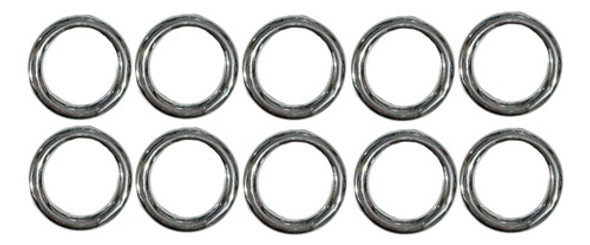 Argollas 19 M De Bronce Cromadas 10 Unid Talabarteri Virtual 0