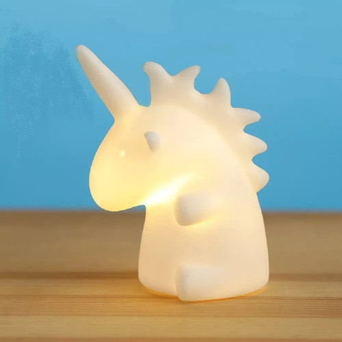 Velador Lampara Pilas Infantil Unicornio Luz Noche $um 1