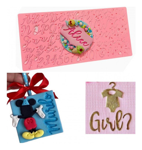 Placa De Acrilico Alfabeto Completo (mickey/alice) Pda19 0