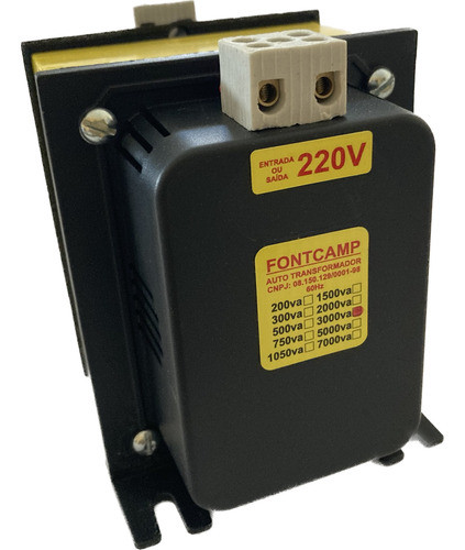 Auto Transformador Bi-volt 127/220v 3,000 Va Fontcamp 0
