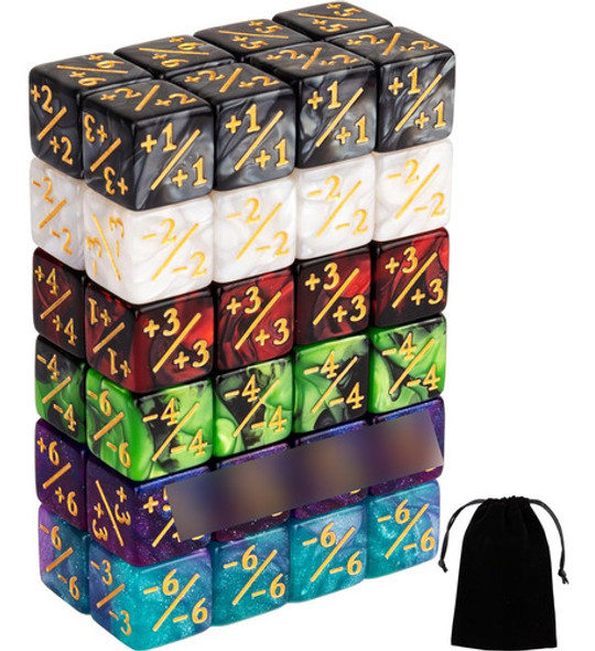 Conjunto De Dados Mtg, 48 Piezas, Tokens De Vida +1/+1 0 Conjunto De Dados Mtg, 48 Piezas, Tokens De Vida +1/+1 0
