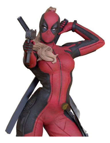 Archivo Stl Impresión 3d Modelo Lady Deadpool (2 Versiones) 0