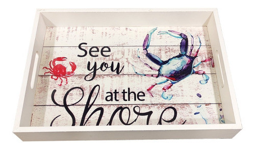 Bandeja Madera Desayuno Decorada Set X2 Und M8 - Sheshu Home 1