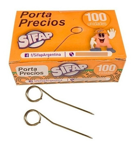 Alfiler Portaprecio Sifap X100 Unidades Cabeza Porta Precio 0