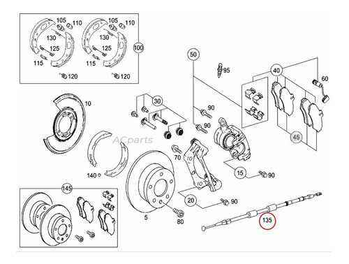 Cable Freno Trasero Sprinter 415 1