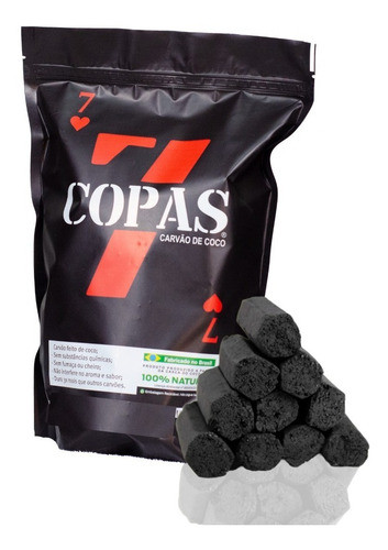 Carvão  De Coco Para Narguile 7 Copas 3 Kg 0