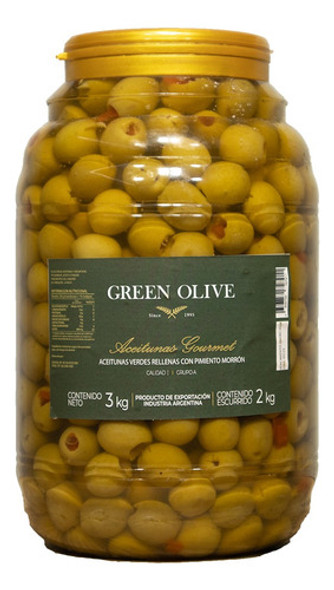 Aceitunas Verdes Rell. C/ Morron X 2 Kg. (en Aceite) Pet 0