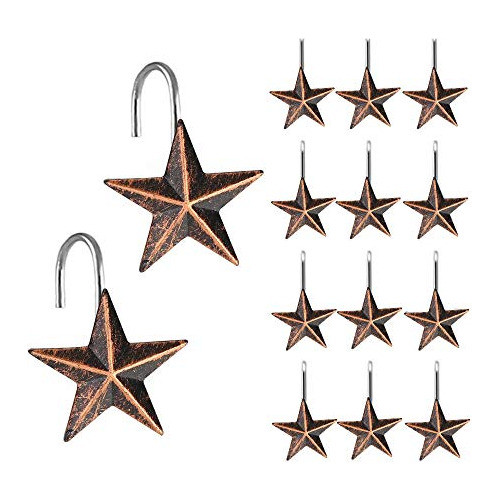 12 Ganchos Para Cortinas De Ducha Gracelife, Diseño De Estre 0