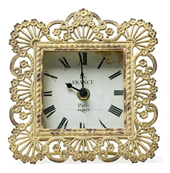 Nikky Home Shabby Chic Metal Pluma De Pavo Real Amarillo Rel 0