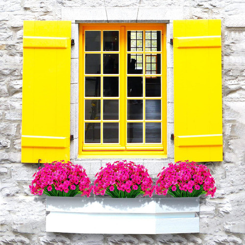 Ximiloor 21 Paquetes Flores Artificiales Al Aire Libre A Uv, 1