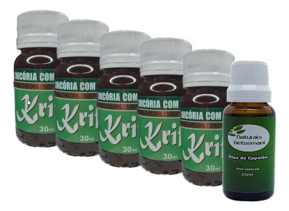 5 Xaropes De Chicória Com Maná Kriff + Óleo De Copaíba 0
