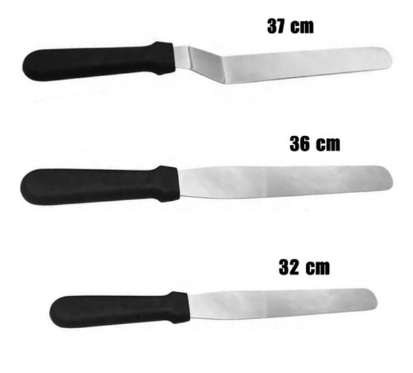 Kit 3 Espátulas Confeitar Decorar Nivelador De Bolos Biscuit 1 Kit 3 Espátulas Confeitar Decorar Nivelador De Bolos Biscuit 1