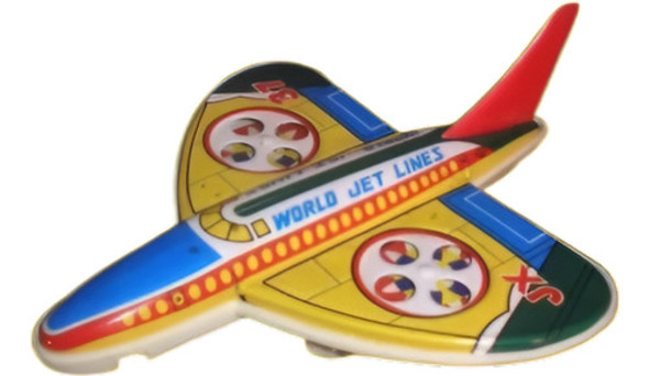 Antiguo Avion Chapa Japones Decada 60. Lupetoys 0