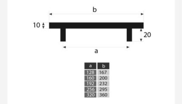 Tirador Manija Acero Inoxidable Arcadia Para Mueble 192 Mm 1