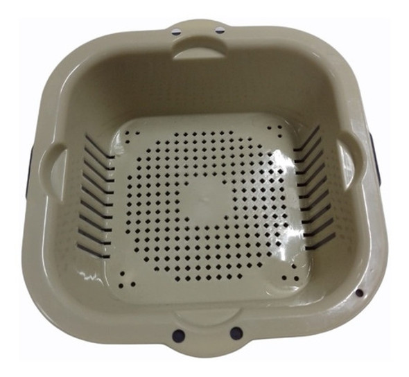 Escurridor Doble Sanitizador Vegetales Frutas Microcentro 1 Escurridor Doble Sanitizador Vegetales Frutas Microcentro 1