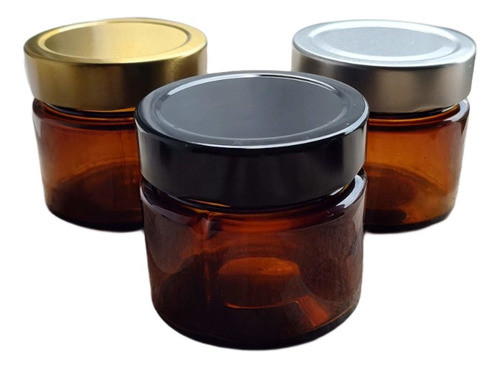 Pote De Vidro Para Vela Pianezza Âmbar 210ml - 6 Unidades 0