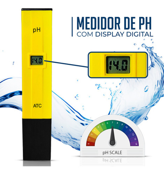 Medidor De Ph Digital Agua Doce Salgada Aquario Lago Piscina 1