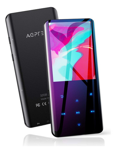 Agptek A19x - Reproductor De Mp3 De 32 Gb Con Bluetooth 5.0, 0
