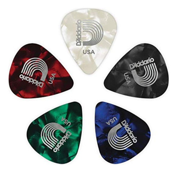 Púas De Guitarra De Celuloide De Perlas Surtidas D'addario, 1