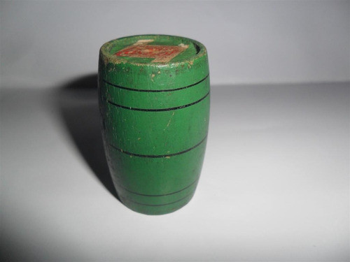 Castrol Antiguo Barril Barrilito Miniatura Madera Carruaje 0