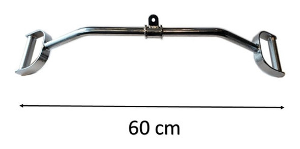Barra Dorsalera  Estribos 60cm Movil Agarre Polea Servicegym 1