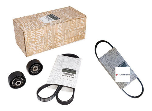 Kit Accesorios C/ 2 Correas Poly V Clio Mio 1.2 16v D4f Orig 0