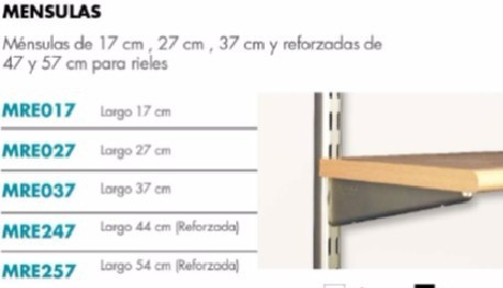 Mensulas Metalicas Riel Rapi-estant 27 Cm 0
