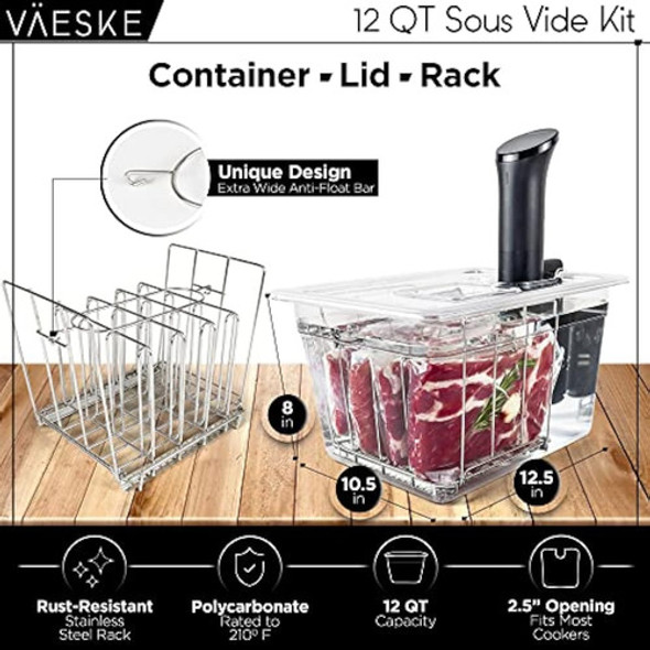 Väeske Recipiente Sous Vide De 12 Cuartos Con 1 Väeske Recipiente Sous Vide De 12 Cuartos Con 1