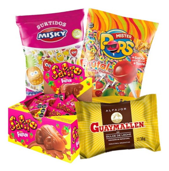 Combo Golosinas 30 Chicos + Sapito Arcor Fiestissima Liniers 0
