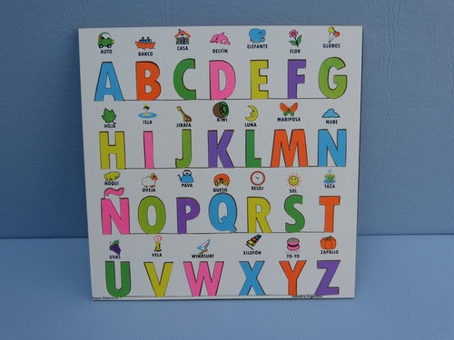 Juego De Encaje Letras Abecedario De Madera - Mis Juguetes 1