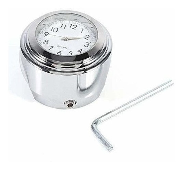 Reloj Para Manubrio De Moto De 7/8 Y 1 Pulgada Fondo Blanco 0 Reloj Para Manubrio De Moto De 7/8 Y 1 Pulgada Fondo Blanco 0