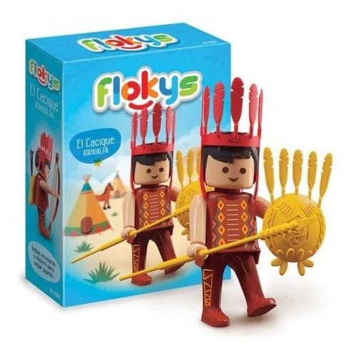 Muñeco Flokys Cacique Articulado Accesorios Dimare 2002 0