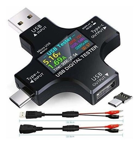 Tester Usb C Kj-kayji Digital Medidor Voltaje Amperimetro 0